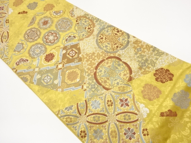 JAPANESE FUKURO OBI / WOVEN FLOWER CREST